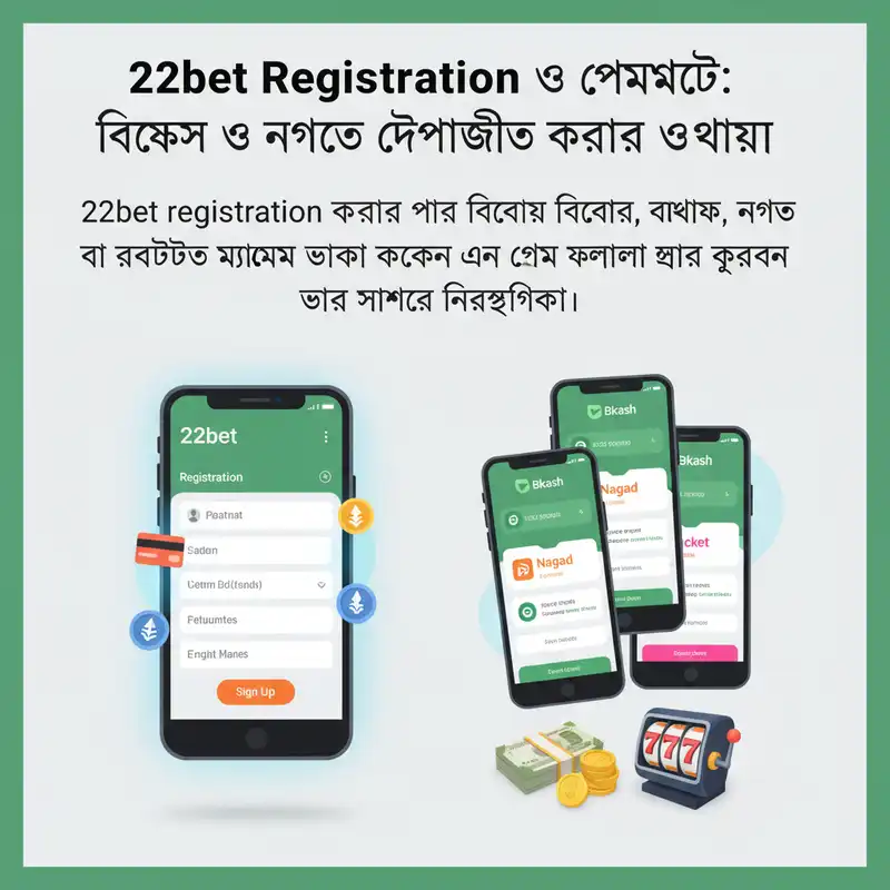 22bet registration এবং পেমেন্ট পদ্ধতি বিকাশ ও নগদ
